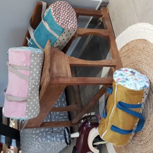 Sac Polochon velours – Baleines