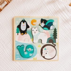 Puzzle tactile d’hiver